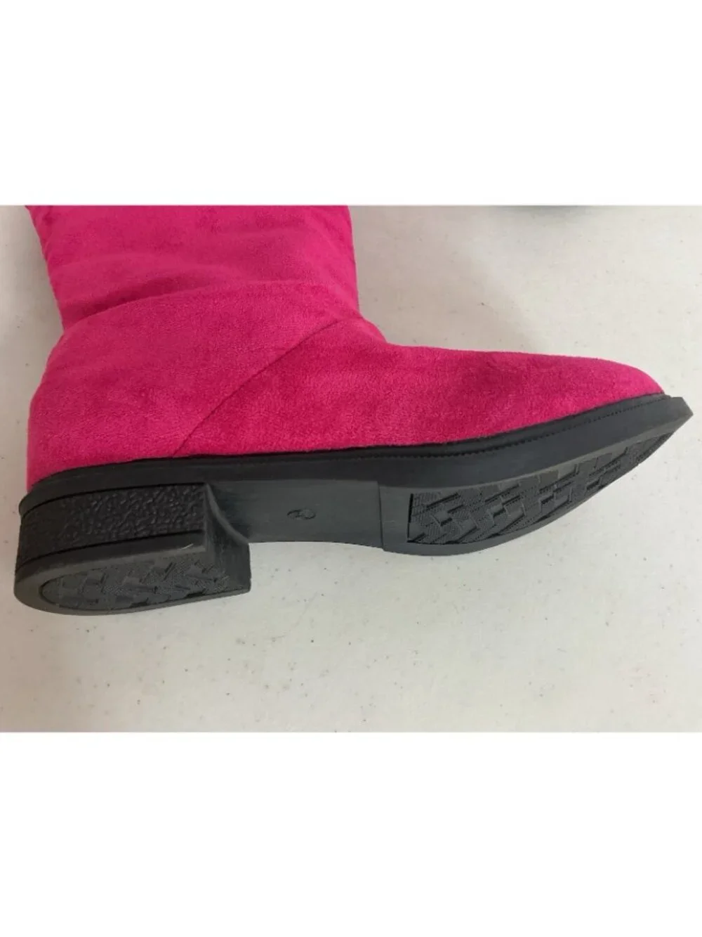 Tall Pink Suede Boots Slouch Womens 40 New